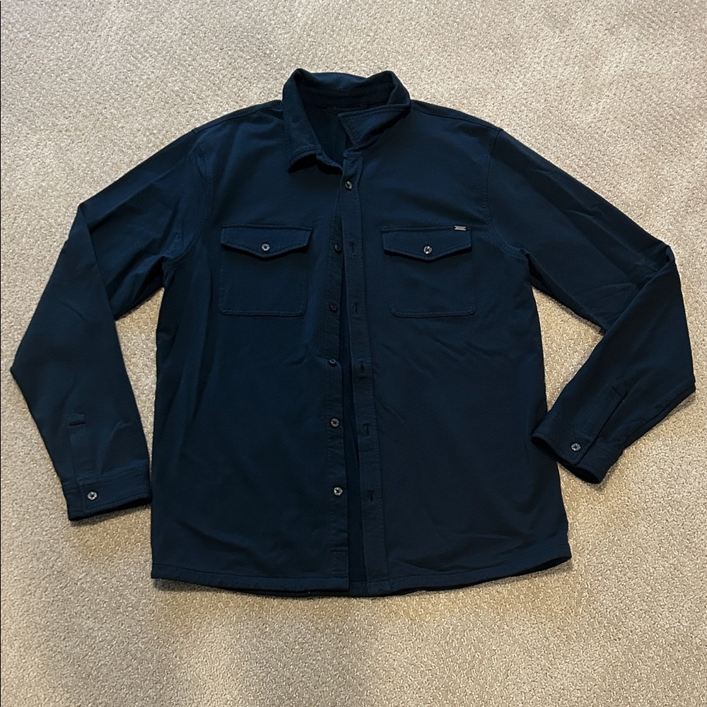 Vuori Navy Button Up Jacket